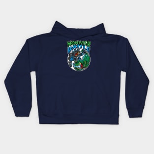 Monster Battle Gorilla vs Dinosaur Lizard Kids Hoodie